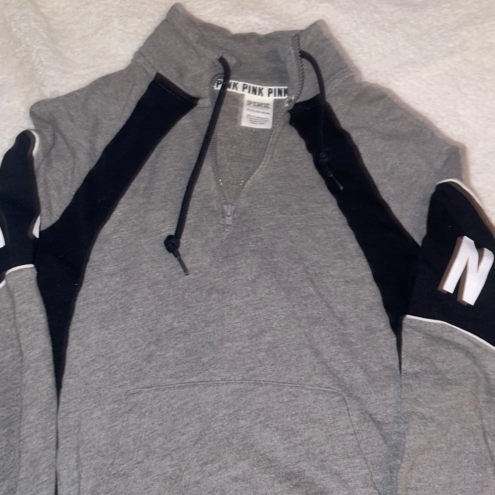 Pink half zip sweatshirt